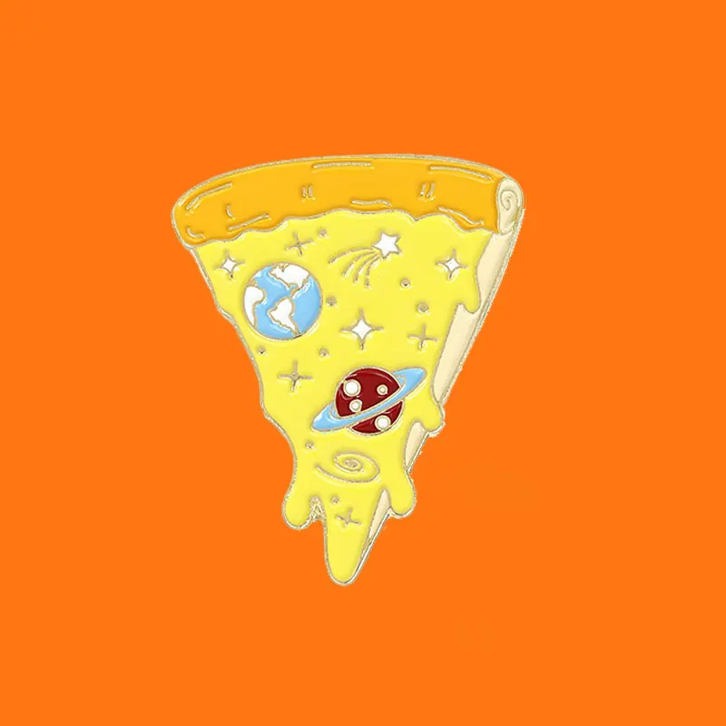 Вселенная лучшая пицца эмаль на булавке милый ребенок мода ювелирные изделия в