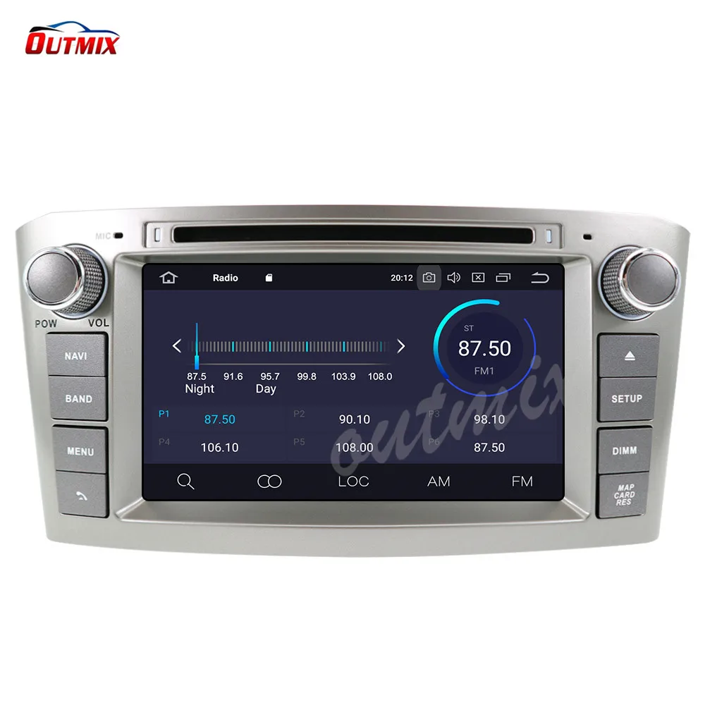 

Автомагнитола на Android 10,0, мультимедийный стерео DVD-плеер с GPS для Toyota Avensis T25 2003-2008, автомагнитола с навигацией, головное устройство
