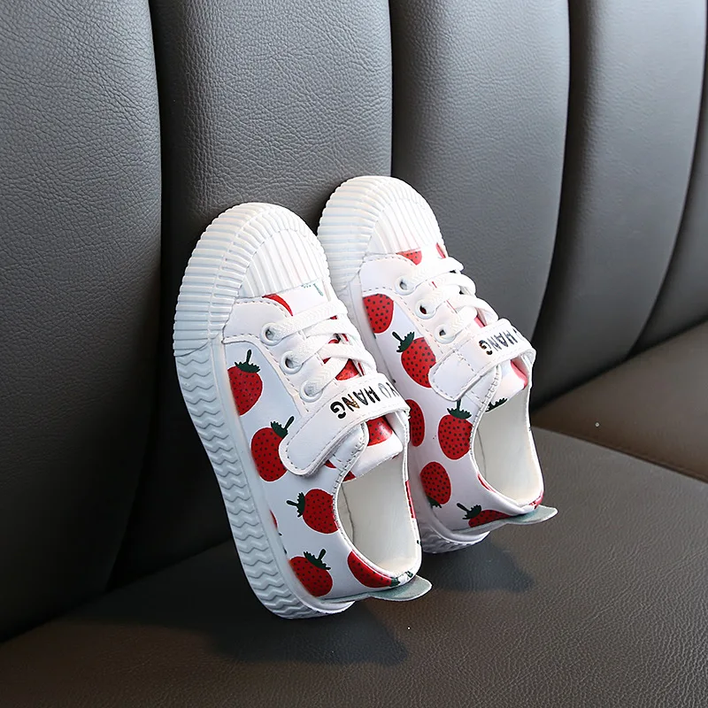 Белая повседневная обувь для девочек Новая Осенняя спортивная из искусственной