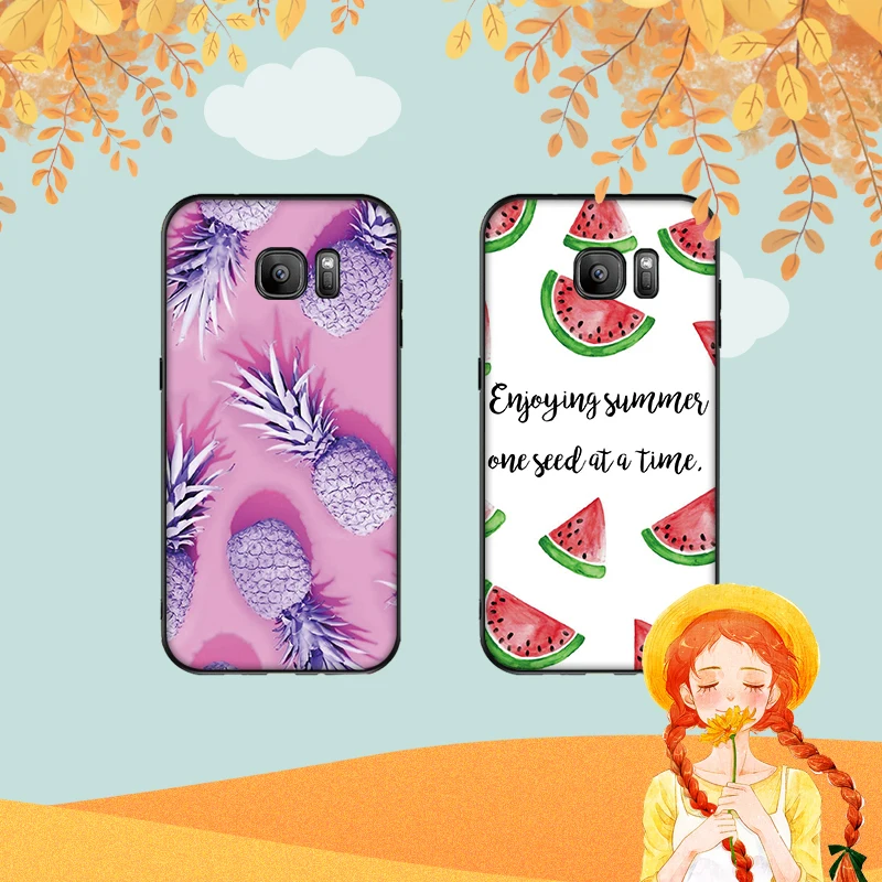 Лето ананас лимонный кактус для Samsung Note 8 9 M10 M20 M30 S6 S7 Edge S8 S9 S10 PLUS TPU мягкий чехол
