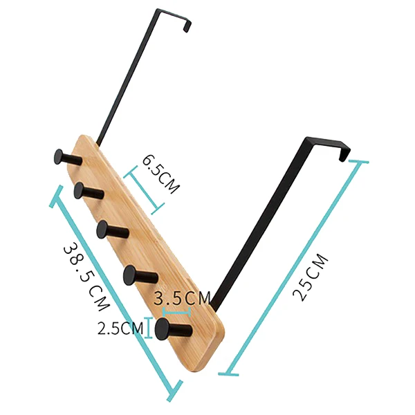 Бамбуковые дверные крепежные Крючки вешалка для одежды Полотенец брюк пальто