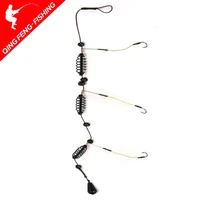 bait cage with 3 hooks combination bait copper trap basket feeding rack with hook carp fishing gear accessories