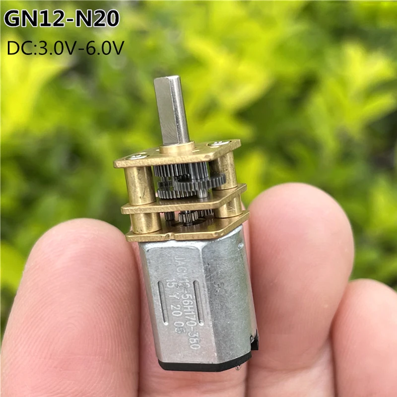 N20 полностью металлический редукторный двигатель постоянного тока 3 в 7 5 6