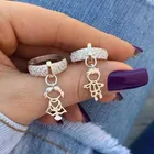Milangirl Шарм парные кольца Мальчикикулон для девочек кольца для мужчин и женщин обручальное кольцо лучший друг ювелирные изделия
