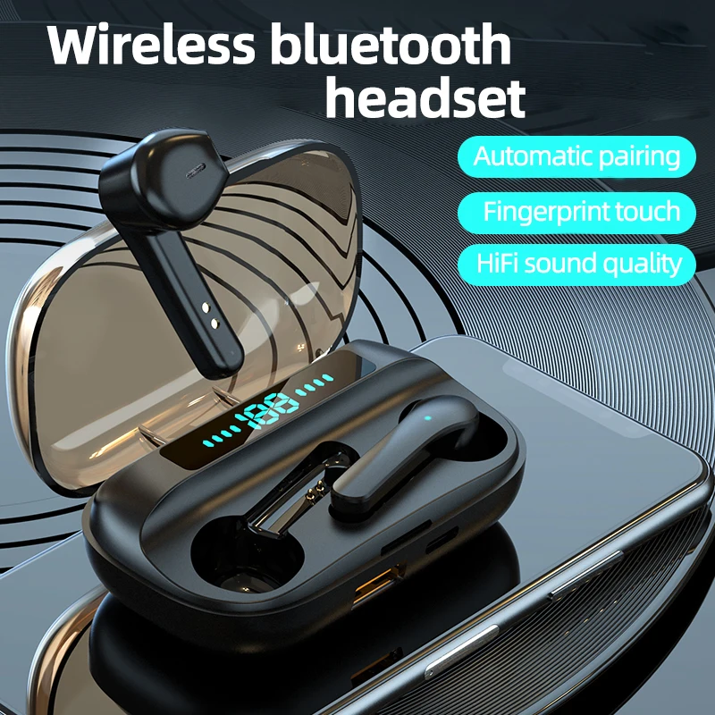 

TWS Earbuds Wireless Bluetooth5.0 Stereo Sport Earphone phone Waterproof Headset