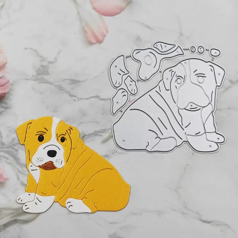 Fierce собака металлический Трафаретный вырубной штамп Скрапбукинг Сделай Сам для