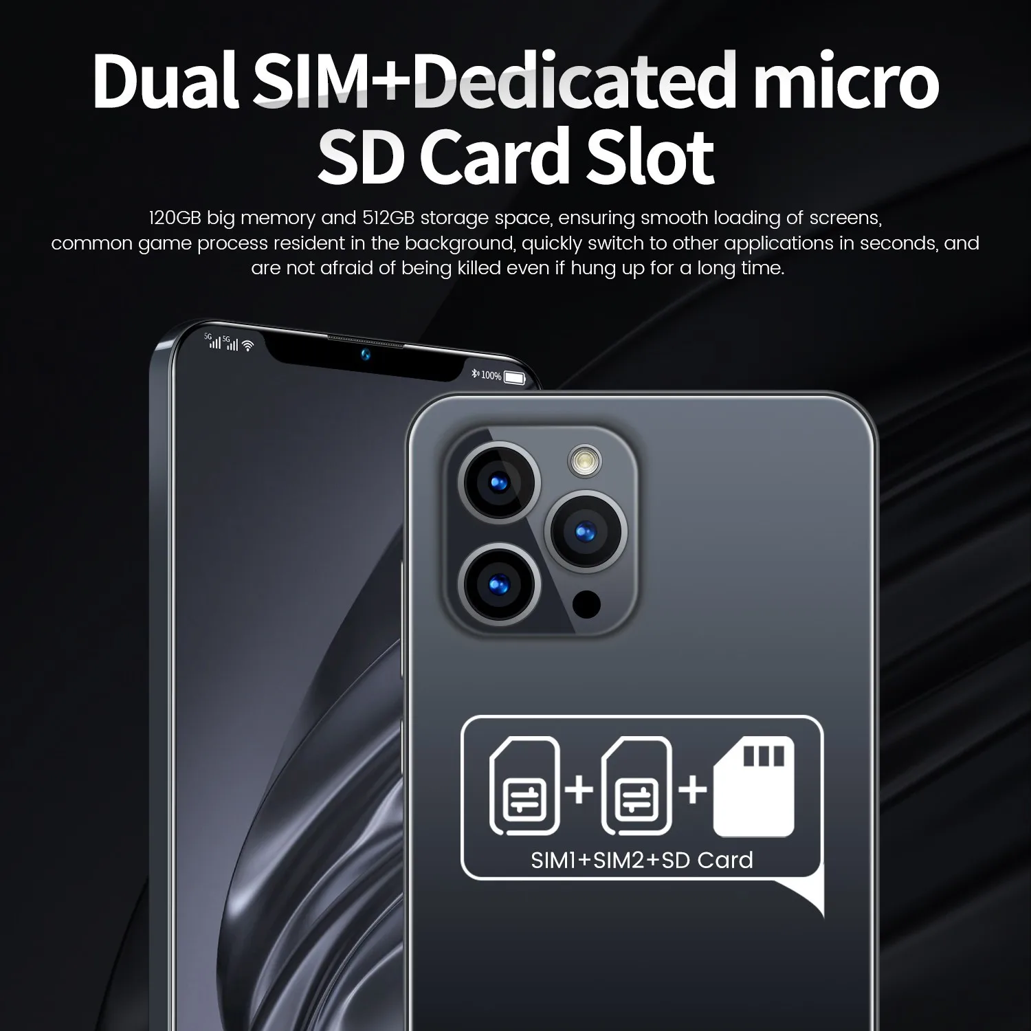 Смартфон Cectdigi I12 Pro Max разблокированный смартфон на базе Android 3 + 32 ГБ ОЗУ экран 6 8