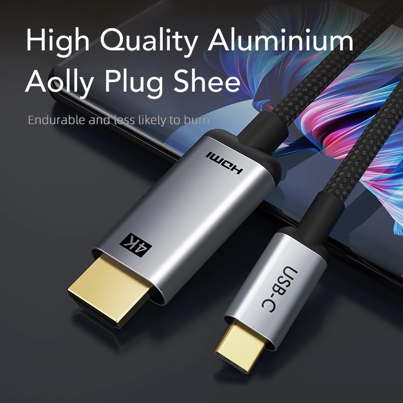 Кабель CABLETIME Type C-HDMI Thunderbolt 3 4K 30 Гц адаптер USB C для Huawei Mate Xiaomi 10 Oneplus 7 C374 | Электроника