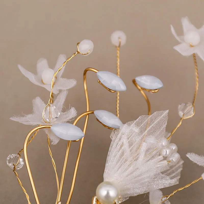 Комплект свадебных украшений FORSEVEN Цветочная марлевая пряжа цветочные свадебные