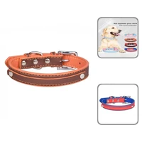 lovely bling dog collar fade less pet costume rhinestone dog collar rhinestone faux leather dog collar