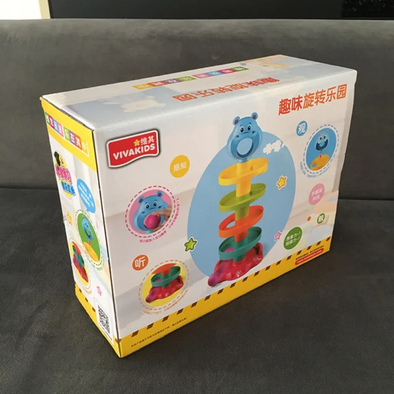 5 слойная Вращающаяся башня сделай сам с шариком медведем из мультфильма