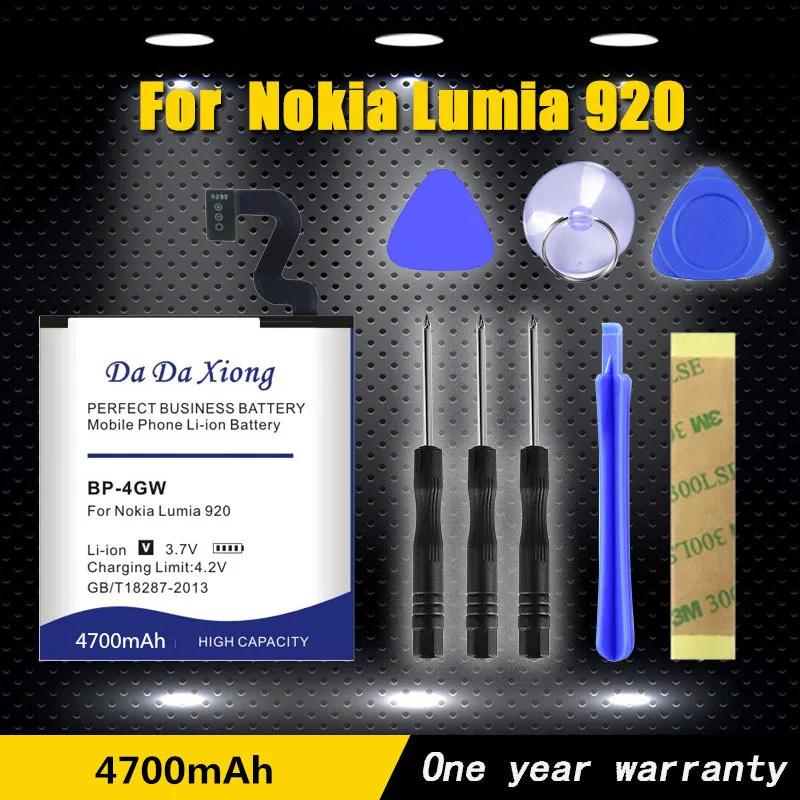 

Высокое качество 4700 мА/ч, BP-4GW литий-ионный аккумулятор для телефона с подставкой и отделениями для карт для Nokia Lumia 920 920T штуки/в упаковке, бес...