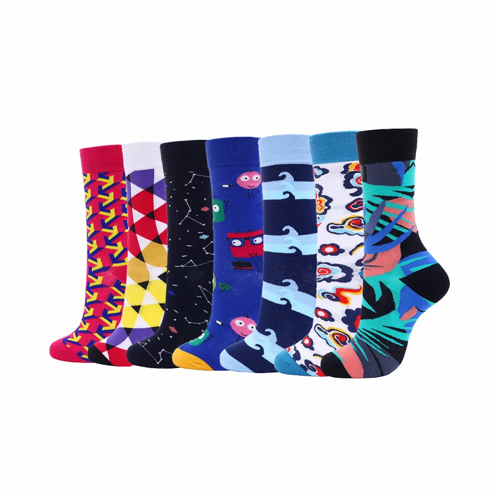 

Spring and Summer High Quality Men's Socks Fashion Trend Creative Novelty Socks Cotton Comfortable Sweat-Absorbent Sports Socks