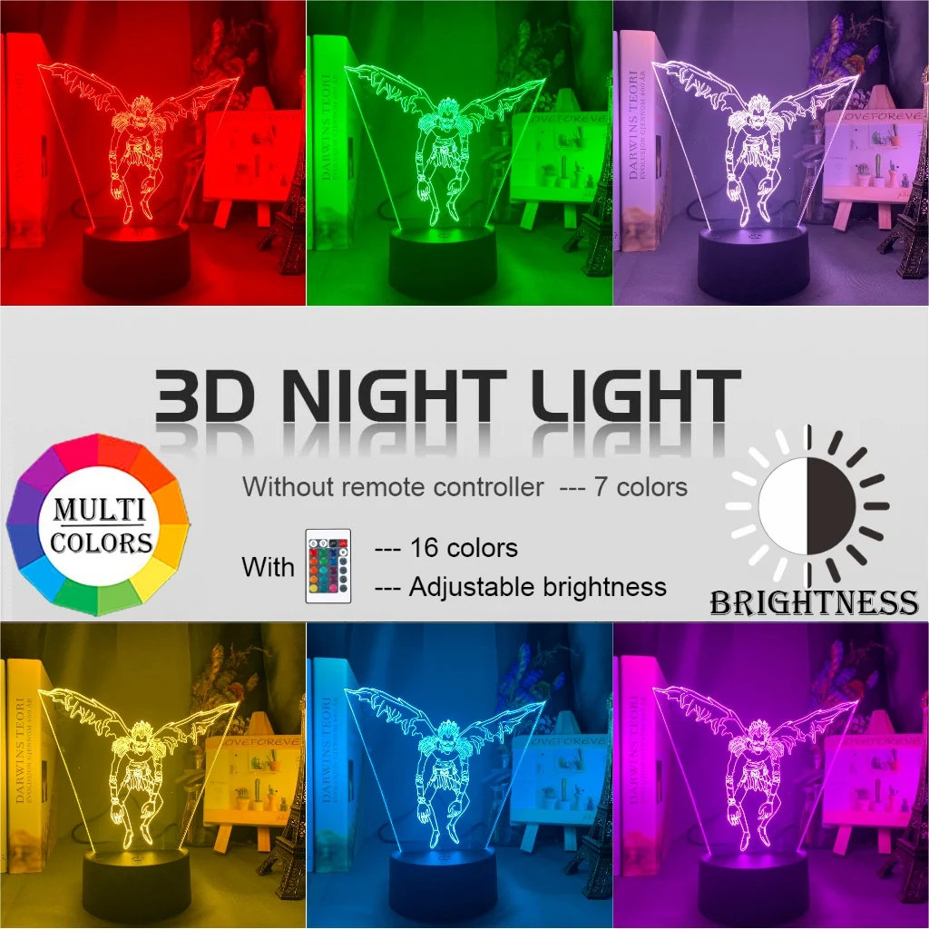 Фигурка манга тетрадь смерти светодиодный ночсветильник Lawliet для аниме