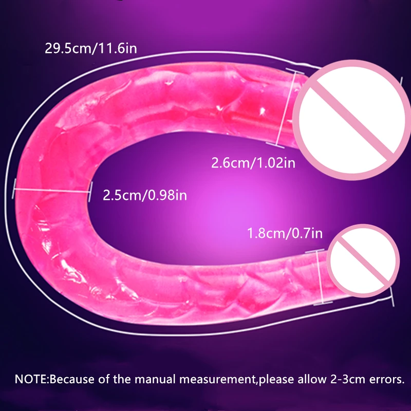 Эротический мягкий желеобразный фаллоимитатор двухсторонний Анальная пробка
