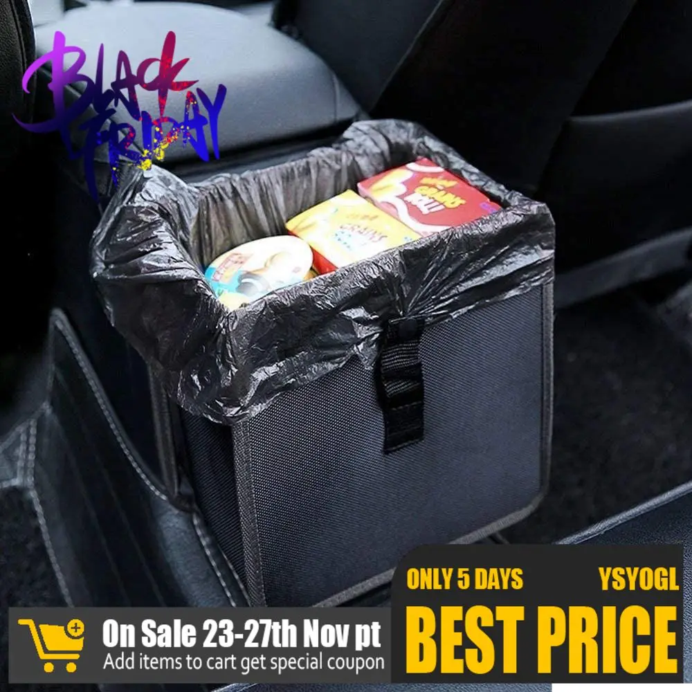 

PowerTiger Car Rubbish Bin Hanging Auto Trash Bag Litter Container Water Resistant Leak Proof Collapsible Garbage Organiser,