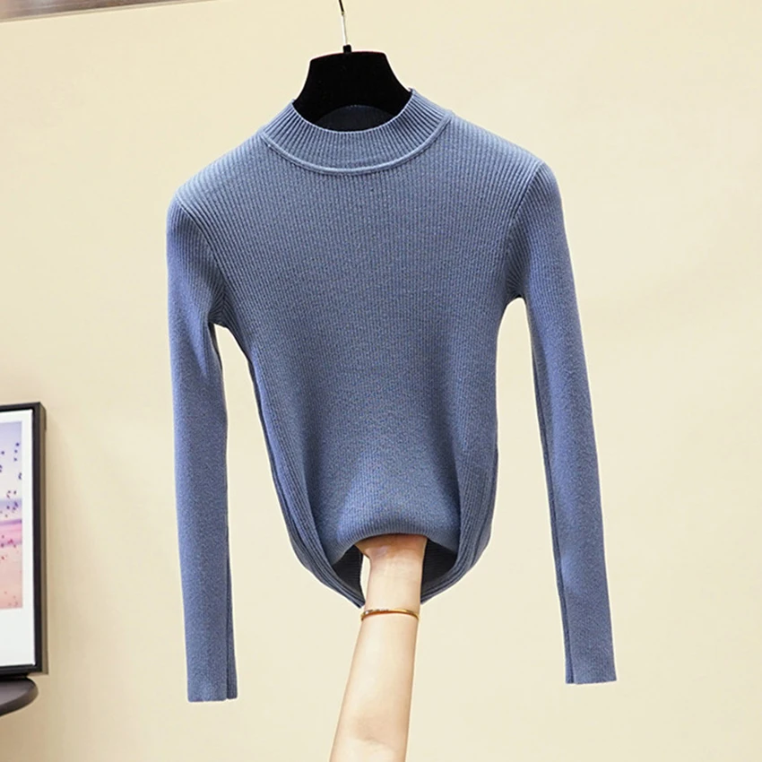 11 цветов Осень-зима женские водолазки свитера пуловеры авокадо зеленый базовый