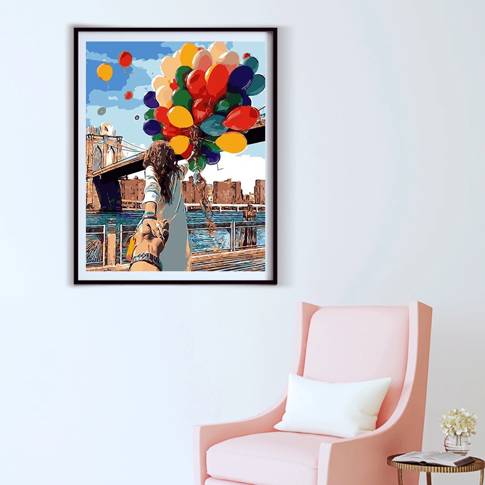 AZQSD масла Краски ing по номерам рисунок Раскраска холст Наборы художественный