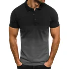 Весна-Осень 2020 мужская повседневная спортивная футболка в европейском и американском стиле летняя рубашка-поло с лацканами с 3D градиентом и короткими рукавами женская