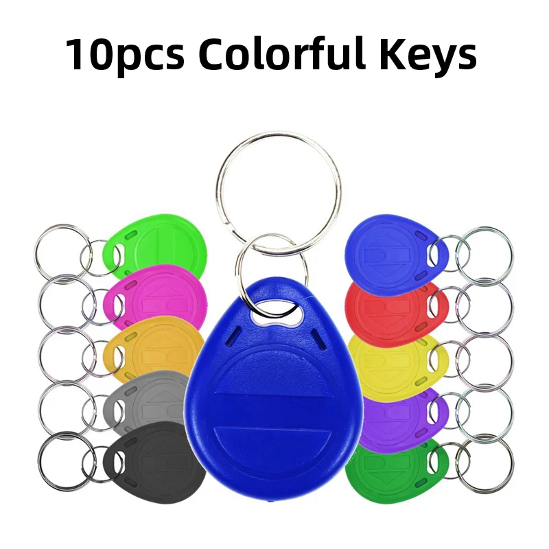 10pcs EM4305 Keys Ручной 125 кГц EM4100 TK4100 RFID Копир писатель Дубликатор Программист считыватель EM4305 T5577 перезаписываемые ID брелки метки - Цвет: 10pcs EM4305 Keys
