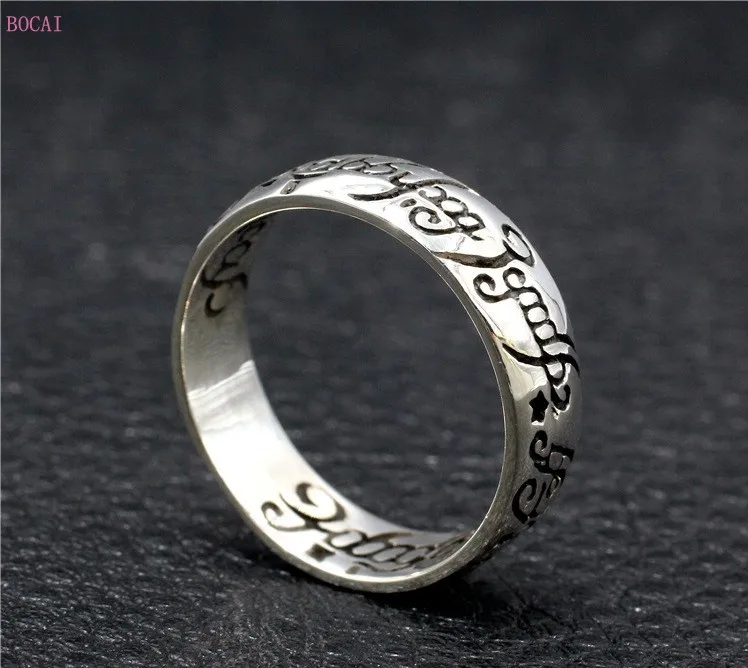 Кольцо King Ring S925 чистое серебро ручная реставрация пленка с надписью the lord ofe кольца модные указательный палец для мужчин и женщин