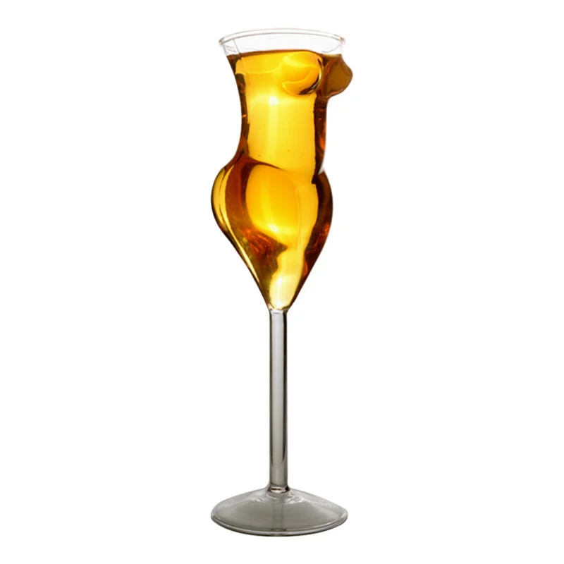 

2PCS 200ml Creative Naked Female Body Wine Glass Goblet Sexy Beauty Body Cocktail Glass for Bar and Club Funny Goblet Wine Cup