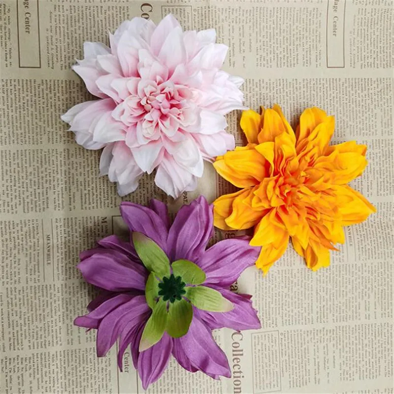 Искусственные цветы георгина 30 шт. большой цветок Реалистичные Цветы для