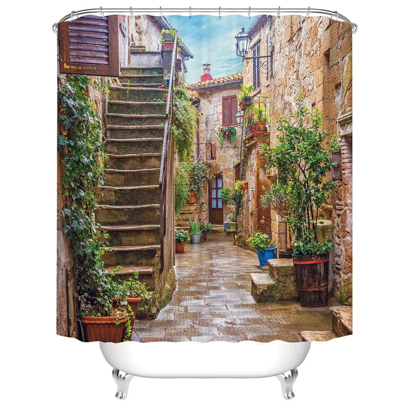 Садовые Цветочные Розы занавески для душа водонепроницаемые ванная комната