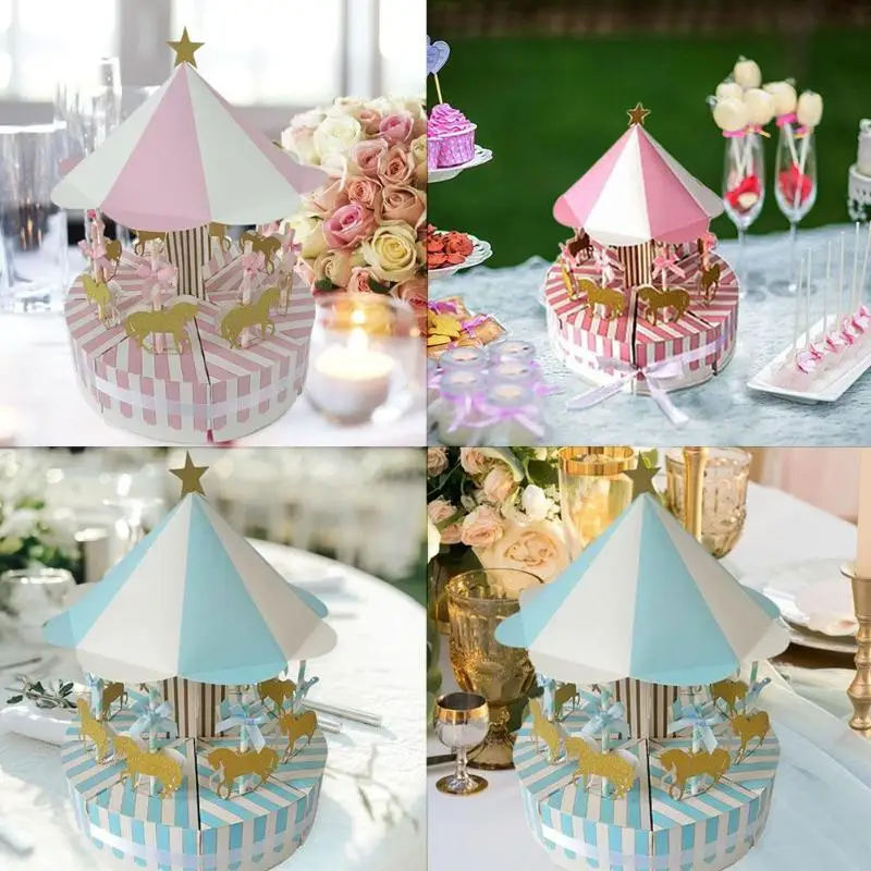 New Romantic Carousel Candy Box Wedding Favors and Gifts Souvenir for Guest Party Gift Decorations | Дом и сад