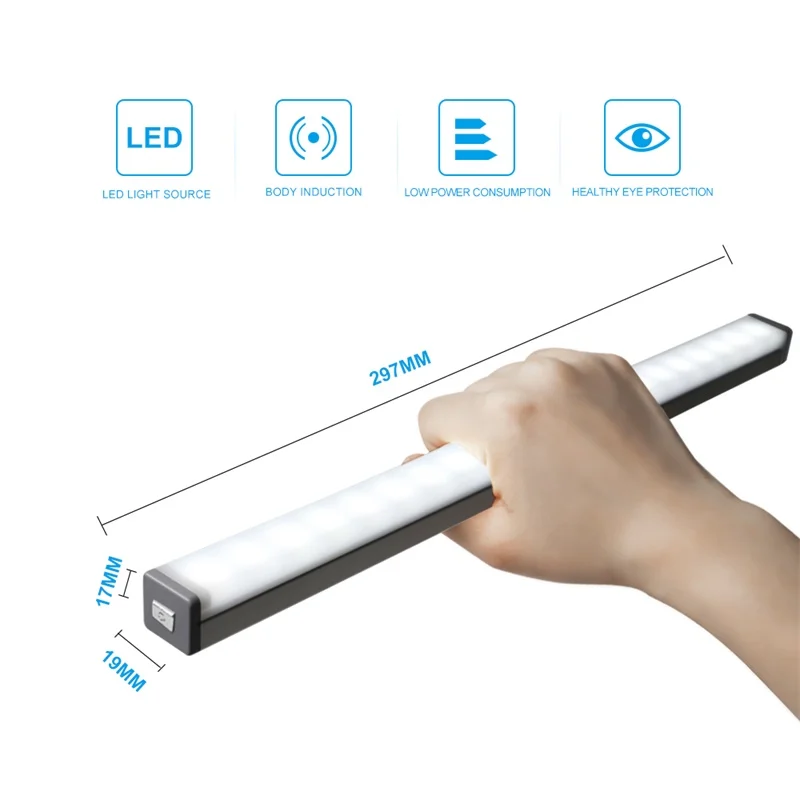 Освещение для шкафа с датчиком движения 1/2 шт. яркое освещение 20 светодиодами