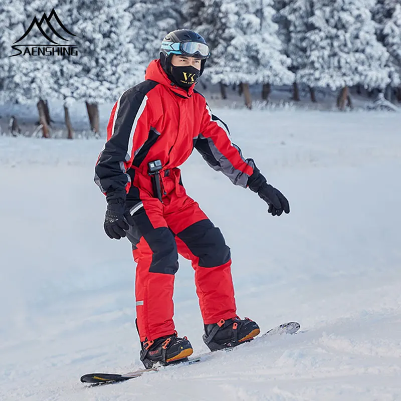 SAENSHING/Зимний лыжный костюм для мужчин цельный зимний комбинезон