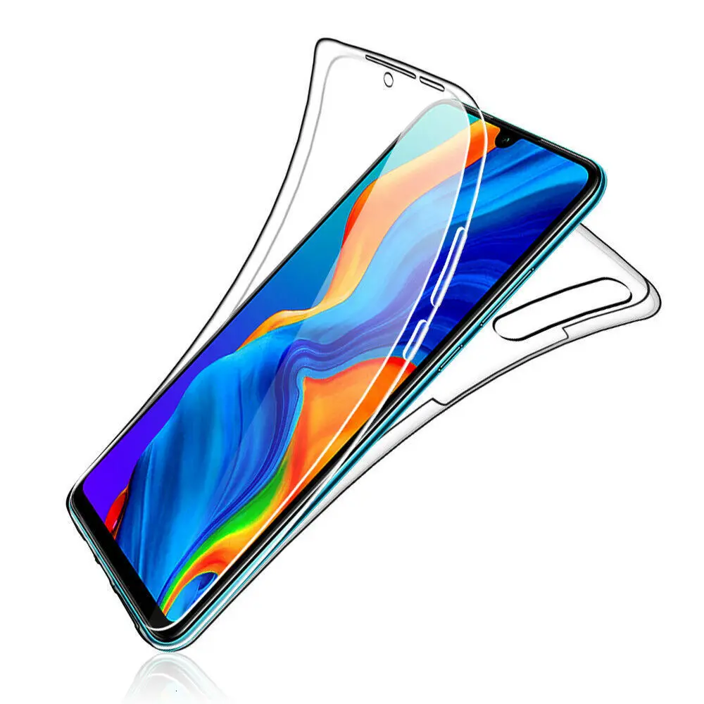 360 чехол на весь корпус для huawei P8 P9 P10 P20 P30 mate 10 20 lite Pro Y6 Y7 Y9 P Smart мягкий прозрачный ТПУ чехол для телефона