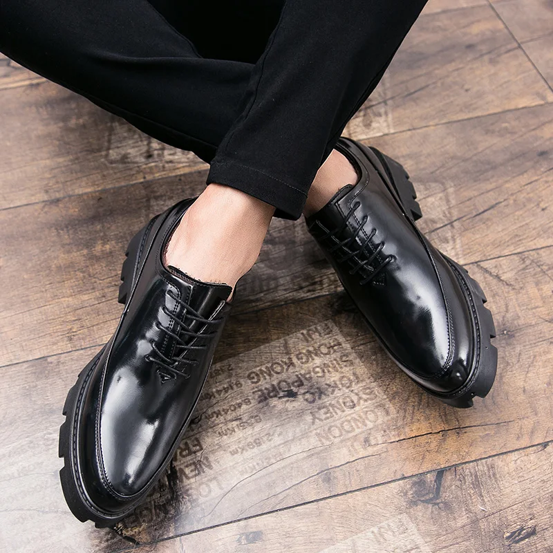 men's casual shoes breathable leather loafers business office shoes men's driving moccasin shoes comfortable slippery shoes