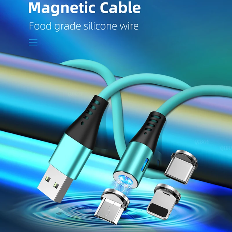 Магнитный кабель Micro USB для iphone Samsung мобильный телефон быстрая зарядка usb Type-C