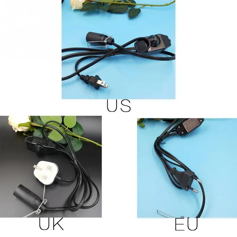 

E12/E14 With Dimmer Apply Durable Lamp Cable Lightweight Plug Wire Salt Light Use Safe Replacement Portable