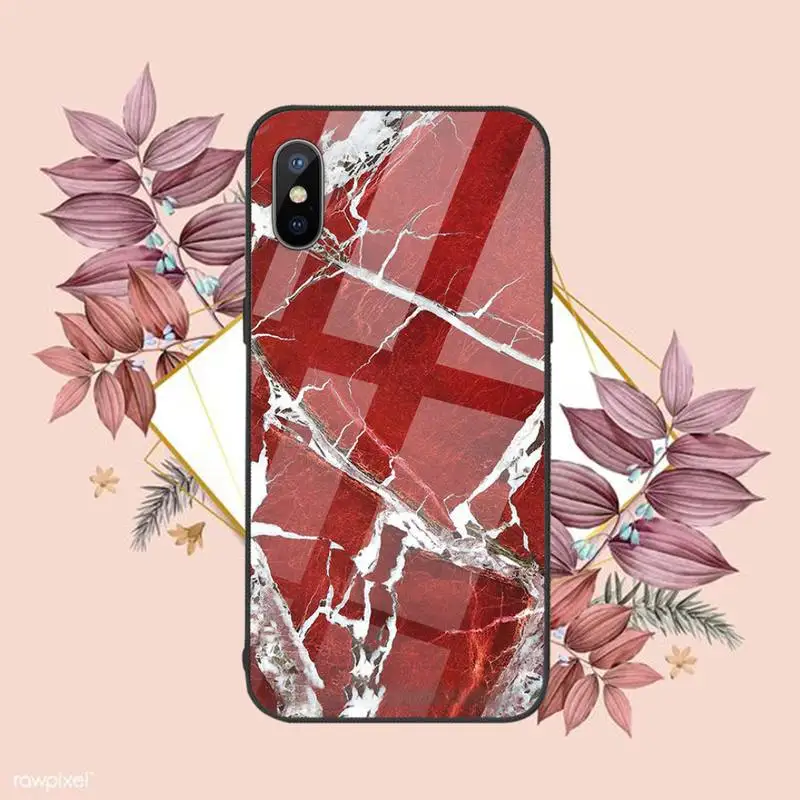 

Glitter Gradient Marble Texture Phone Case Tempered glass For iphone 6 6S 7 8 plus X XS XR 11 12 mini PRO MAX