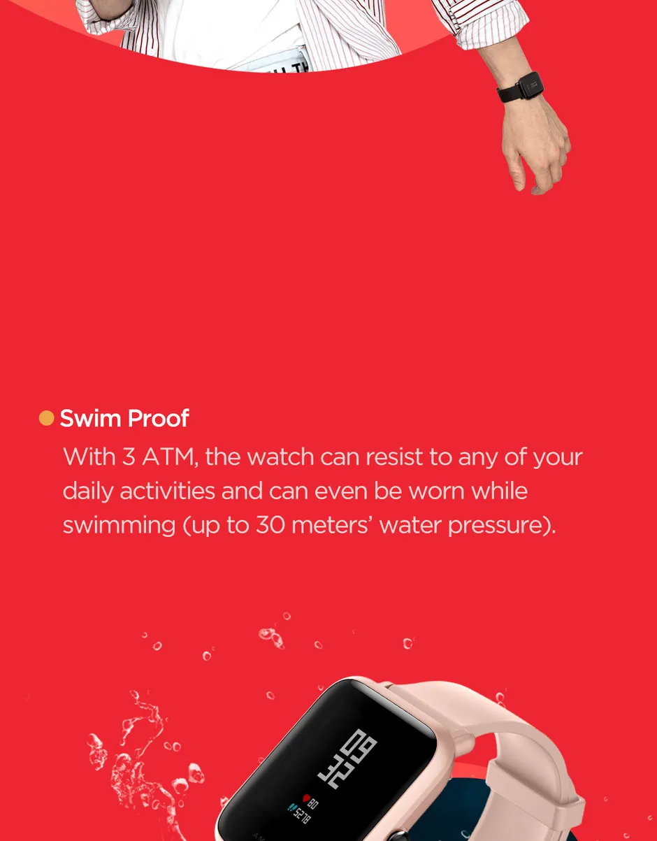 Английская версия Huami AMAZFIT Bip Lite Смарт часы 45 дней в режиме ожидания 3ATM водонепроницаемый трекер здоровья Умные часы для мужчин и женщин