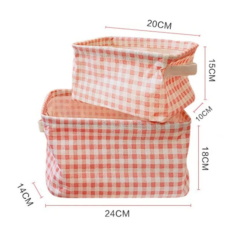 

Creative Little Fresh Girl Lovely Lattice Home Linen Storage Basket, Household Storage Collection Tools, Simple Home Storage Box