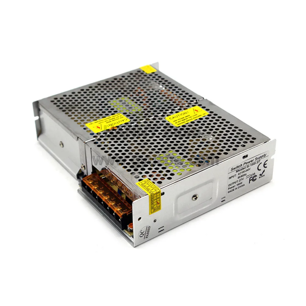Фото Universal DC27V 5.6A 150W Switch Power Supply Driver Transformers AC 100-240V Input to DC 27V SMPS for CCTV camera Stepper CNC Universal DC27V 5.6A 150W Switch Power Supply Driver Transformers AC 100-240V Input to DC 27V SMPS for CCTV camera Stepper CNC