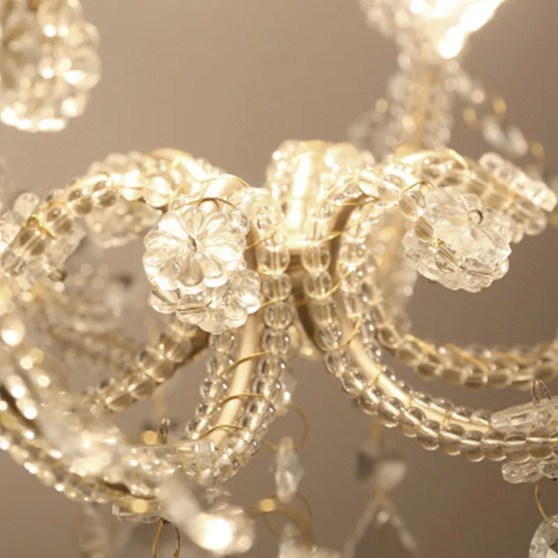 Светодиодная хрустальная люстра домашнее освещение современный канделябр для