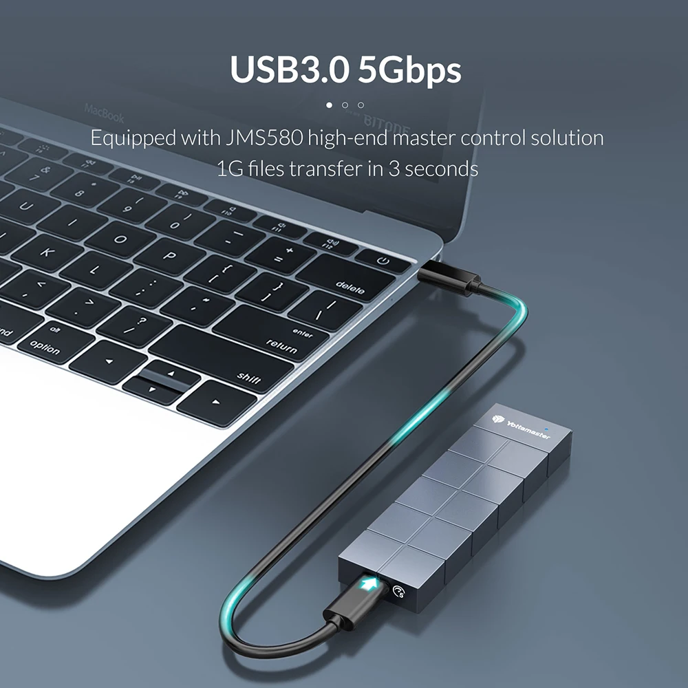 Внешний SSD-чехол Yottamaster HC3 M2 SATA USB 3 1 NGFF | Компьютеры и офис