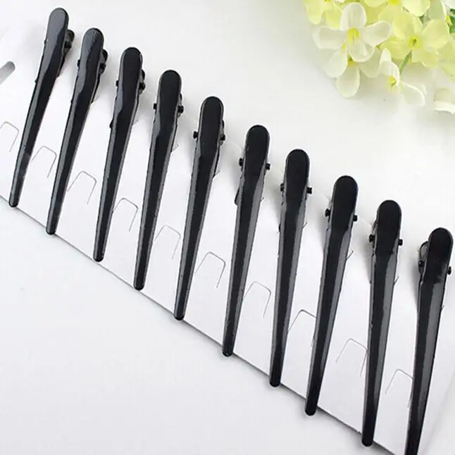 

10 Pcs/lot DIY Black Metal Single Prong Hairstyle Alligator Hair Clips Large Barrettes Headwear Styling Tools For Women