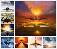 diamond painting aircraft 5d diy diamond embroidery landscape cross stitch kits picture full drill mosaic crafts home decor gift