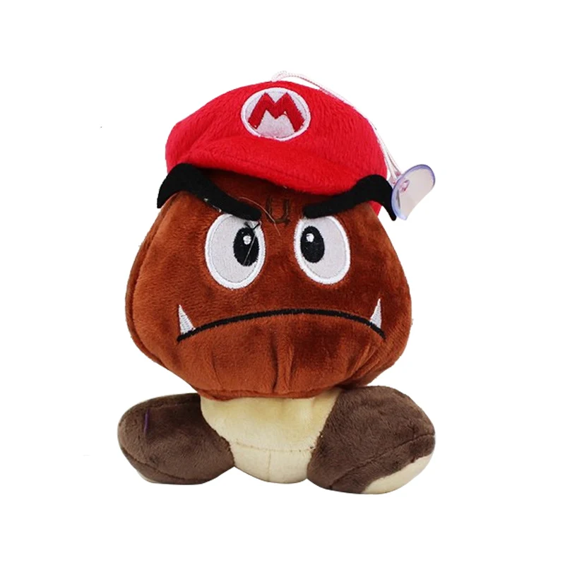 Супер Марио Йоши Гумба застенчивый парень Toadette Diddy Kong бомба Пиранья гриб Nabbit Koopa черепаха гусеница осьминог плюшевые игрушки - Цвет: 12CM red hat goomba