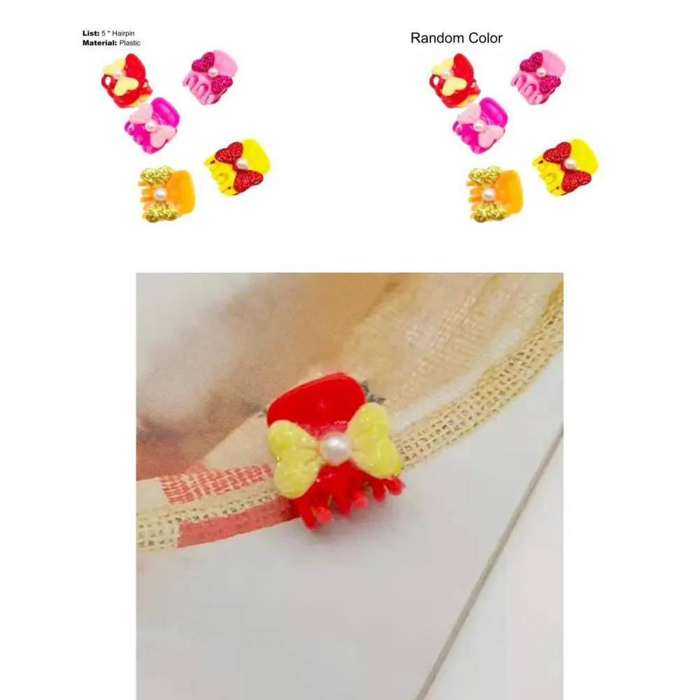 

Vibrant Color 5Pcs Beautiful Fashion Pet Hair Clip Anti-fade Pet Hair Barrettes Adorable for Festival