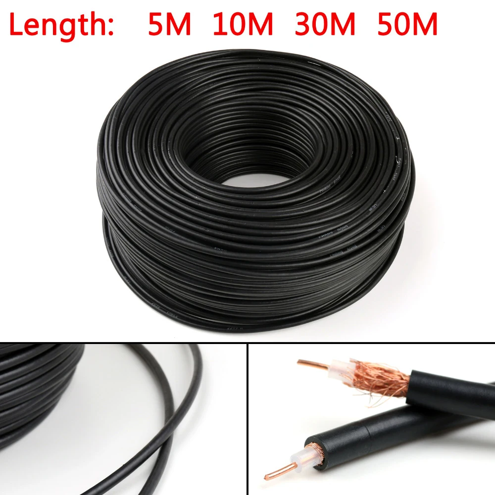 Areyourshop RG58 РЧ коаксиальный кабель соединитель 50ohm коаксиальный приемопередатчик Пигтейл 1 м 5 м 10 м 30 м 50 м Лидер продаж провода кабель