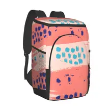 Thermal Backpack Hipster Geometric Chevron Waterproof Cooler Bag Large Insulated Bag Picnic Cooler Backpack Refrigerator Bag