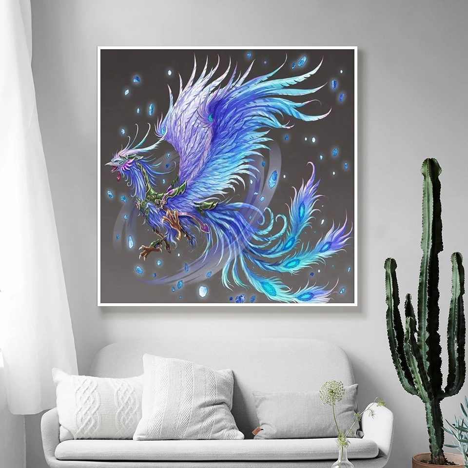 5D алмазная живопись полная вышивка Феникс Алмазная мозаика распродажа круглые