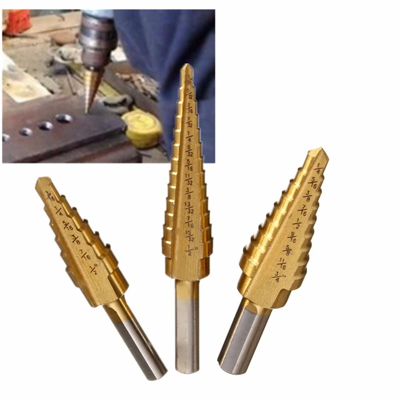 3 шт. высокоскоростной стальной круглый хвостовик с титановым покрытием