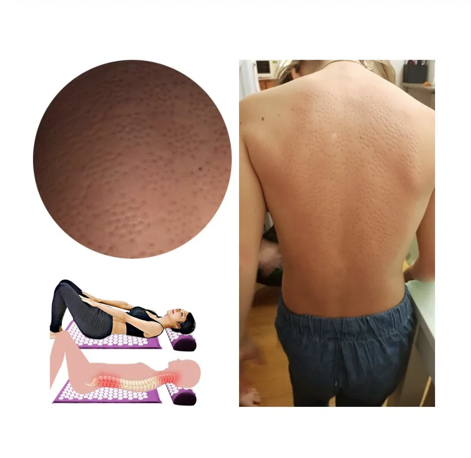 Коврик аккупунктурный массажный коврик подушка для йоги облегчает боли в спине и